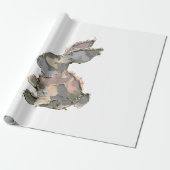 Papier Cadeau Funny Bunny Crochet Patchwork Camo Rabbit Happy Ea (Déroulé)