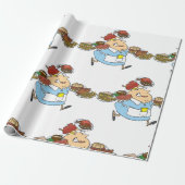 Papier Cadeau Funny Busy Waitress Overworked Server (Déroulé)