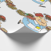 Papier Cadeau Funny Busy Waitress Overworked Server (Coin)