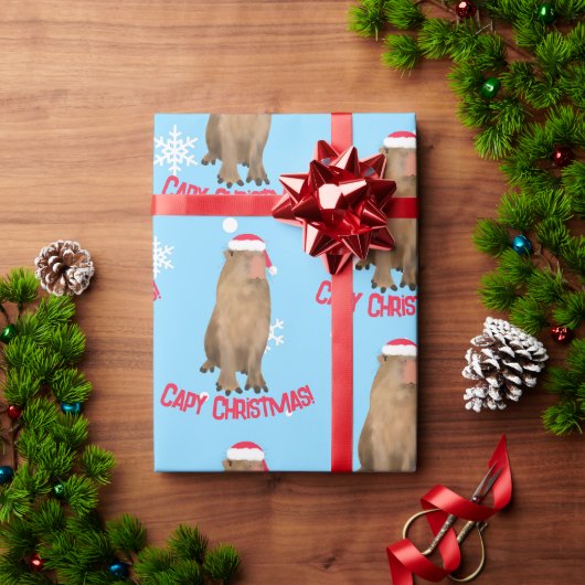 Papier Cadeau Funny Capy Noël Capybara Pun Holiday (Cadeau de vacances)