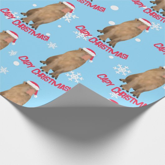 Papier Cadeau Funny Capy Noël Capybara Pun Holiday (Coin)