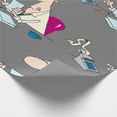 Papier Cadeau Funny Cartoon Comptable Bureau Humour