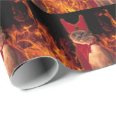 Papier Cadeau Funny Cat à Halloween (Coin rond)