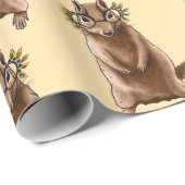Papier Cadeau Funny Chipmunk Écureuil Geek Animal Art (Coin rond)