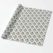 Papier Cadeau Funny Christmas "67 BRUH" Plaid & Elf Hat Holiday (Déroulé)