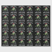 Papier Cadeau Funny Christmas Frog Feeling Extra Jolly Today  (Plat)