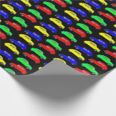 Papier Cadeau Funny Citroen 2 CV Motif carrelé (Coin)