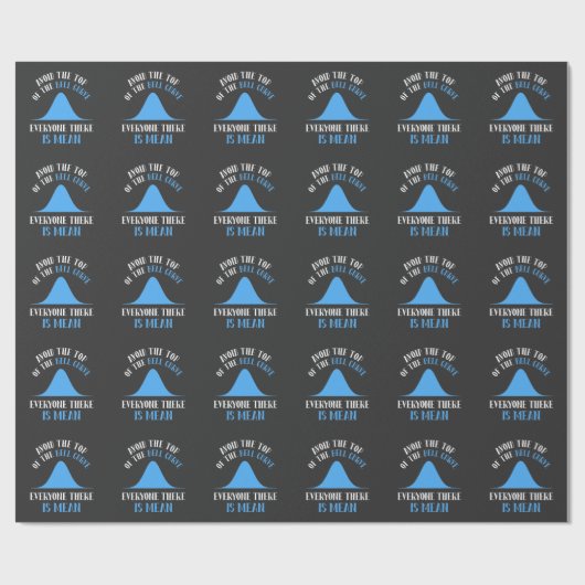 Papier Cadeau Funny Data Science Bell Curve Computer Programmer (Plat)