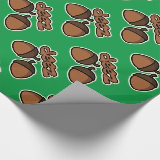 Papier Cadeau Funny deez noix - papier d'emballage vert (Coin)