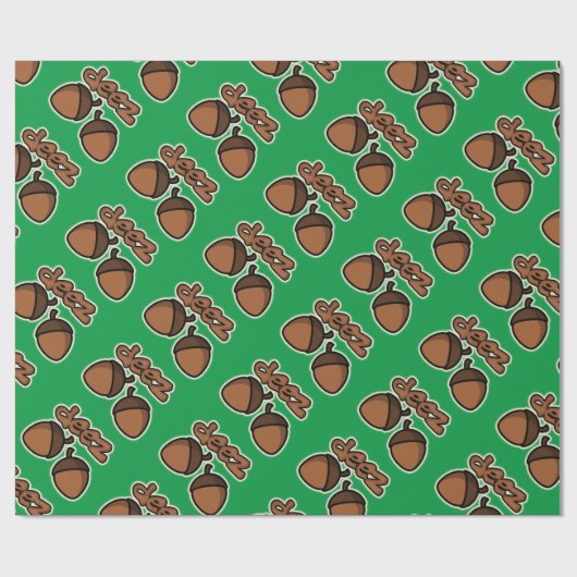 Papier Cadeau Funny deez noix - papier d'emballage vert (Plat)