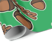 Papier Cadeau Funny deez noix - papier d'emballage vert (Coin rond)