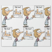 Papier Cadeau Funny Doctor Teaching Foot Anatomy (Plat)