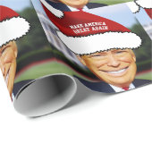 PAPIER CADEAU FUNNY DONALD TRUMP JOURNAL DE NOËL (Coin rond)
