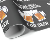 Papier Cadeau Funny Donnera Des Conseils Dentaires Pour La Bière (Coin rond)