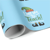 Papier Cadeau Funny Enseignant de Noël est mon préféré (Coin rond)