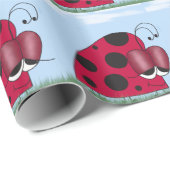Papier Cadeau Funny et Euphoric Ladybug (Coin rond)