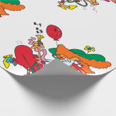Papier Cadeau Funny Femme Clown