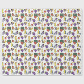 Papier Cadeau Funny Fruit School Life Seamless Cartoon Pattern (Plat)