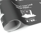 Papier Cadeau Funny Funeral Director Humour Morticie Support (Coin rond)