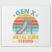 Papier Cadeau Funny Gen X Generation Sarcasm Gen X Metal Slide A (Plat)
