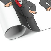 Papier Cadeau Funny George W Bush Political Caricature (Coin rond)