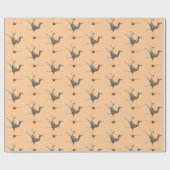Papier Cadeau Funny Giraffe Équilibrage Sur Le Basketball (Plat)