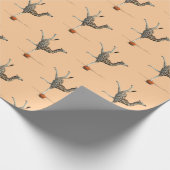 Papier Cadeau Funny Giraffe Équilibrage Sur Le Basketball (Coin)
