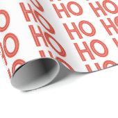 Papier Cadeau Funny Ho Ho Ho Christmas Texte du Père Noël rouge (Coin rond)