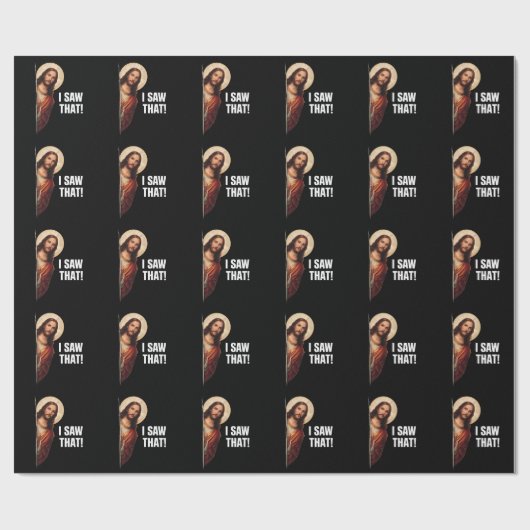 Papier Cadeau Funny Jesus "I Saw That" Christian meme design (Plat)