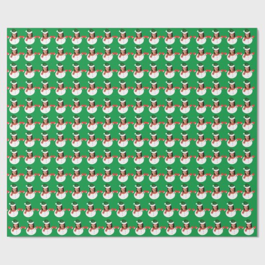 Papier Cadeau Funny Kamala Harris Snowman Custom Photo Visage No (Plat)