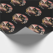 Papier Cadeau Funny Kawaii Chat Manger Ramen nouilles mignonnes  (Coin)