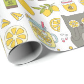 Papier Cadeau Funny Lemon Motif (Coin rond)