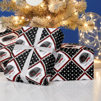 Papier Cadeau Funny Let's Go! for a Walk Pekingese Dog (black)