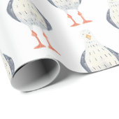 Papier Cadeau Funny Motif de mouette (Coin rond)