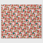 Papier Cadeau Funny Motif de Noël du Labrador (Plat)
