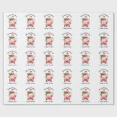 Papier Cadeau Funny new year Santa truck Christmas (Plat)