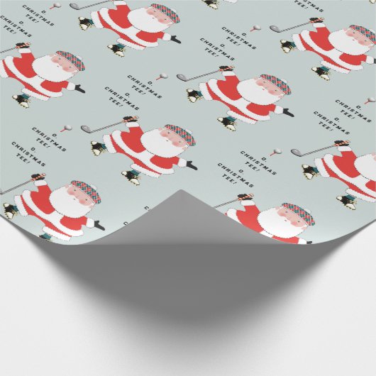 Papier Cadeau Funny Noël de golf (Coin)