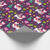 Papier Cadeau Funny Noël Llama (Coin)