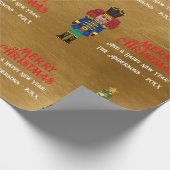 Papier Cadeau Funny Nutcracker Famille de Cinq Or (Coin)
