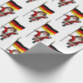 Papier Cadeau Funny Père Noël Avec L'Ensigne D'Allemagne (Coin)