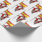 Papier Cadeau Funny Père Noël Avec L'Ensigne D'Espagne (Coin)