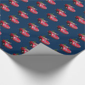 Papier Cadeau Funny Père Noël Conduit Une Mini (Coin)