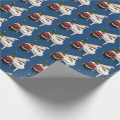 Papier Cadeau Funny Père Noël Jouer Piano (Coin)