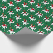 Papier Cadeau Funny Père Noël Monte Un Lipizzaner (Coin)