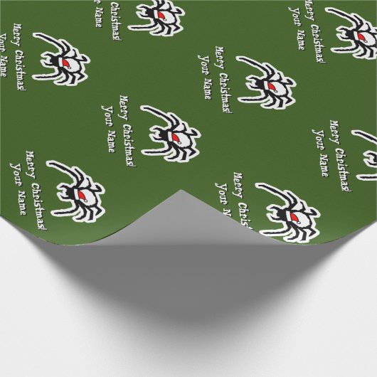 Papier Cadeau Funny Père Noël tarantula araignée personnalisée N (Coin)