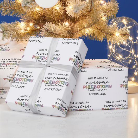 Papier Cadeau Funny Phlebotomy Technicien génial PBT (Vacances)