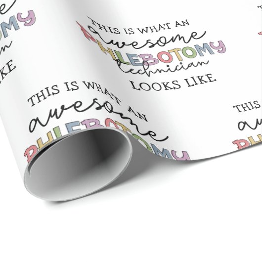 Papier Cadeau Funny Phlebotomy Technicien génial PBT (Coin rond)