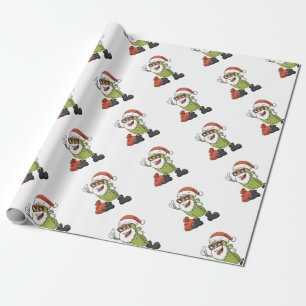 Papier Cadeau Funny Pickle Santa Claus