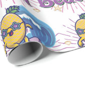 Papier Cadeau funny pineapp (Coin rond)