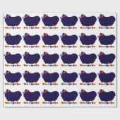 Papier Cadeau Funny purple bélier chinois année Zodiac papier ca (Plat)